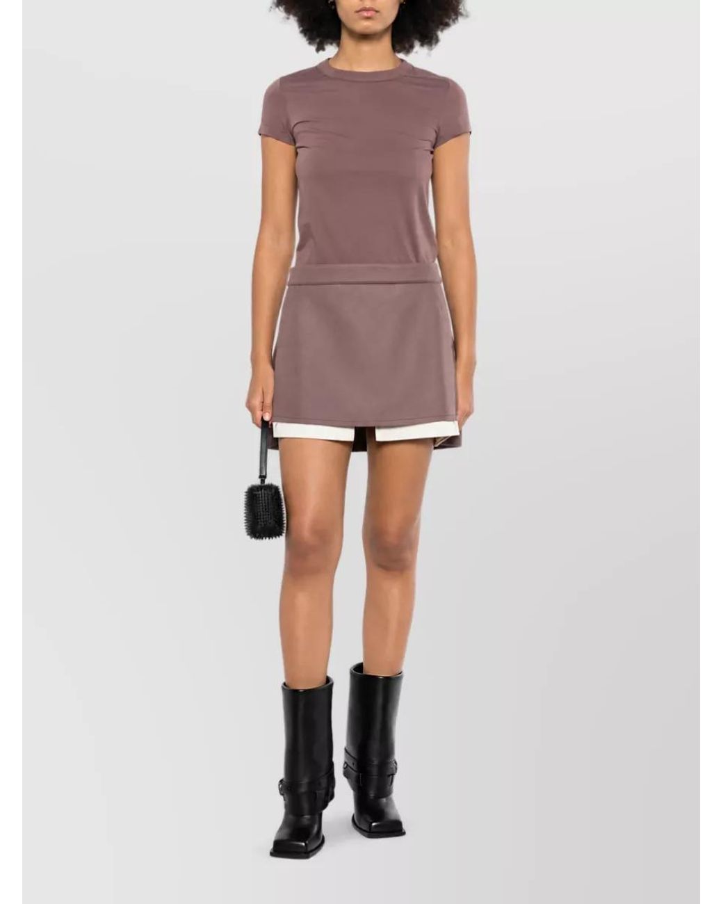 Rick Owens Purple Cropped T-Shirt