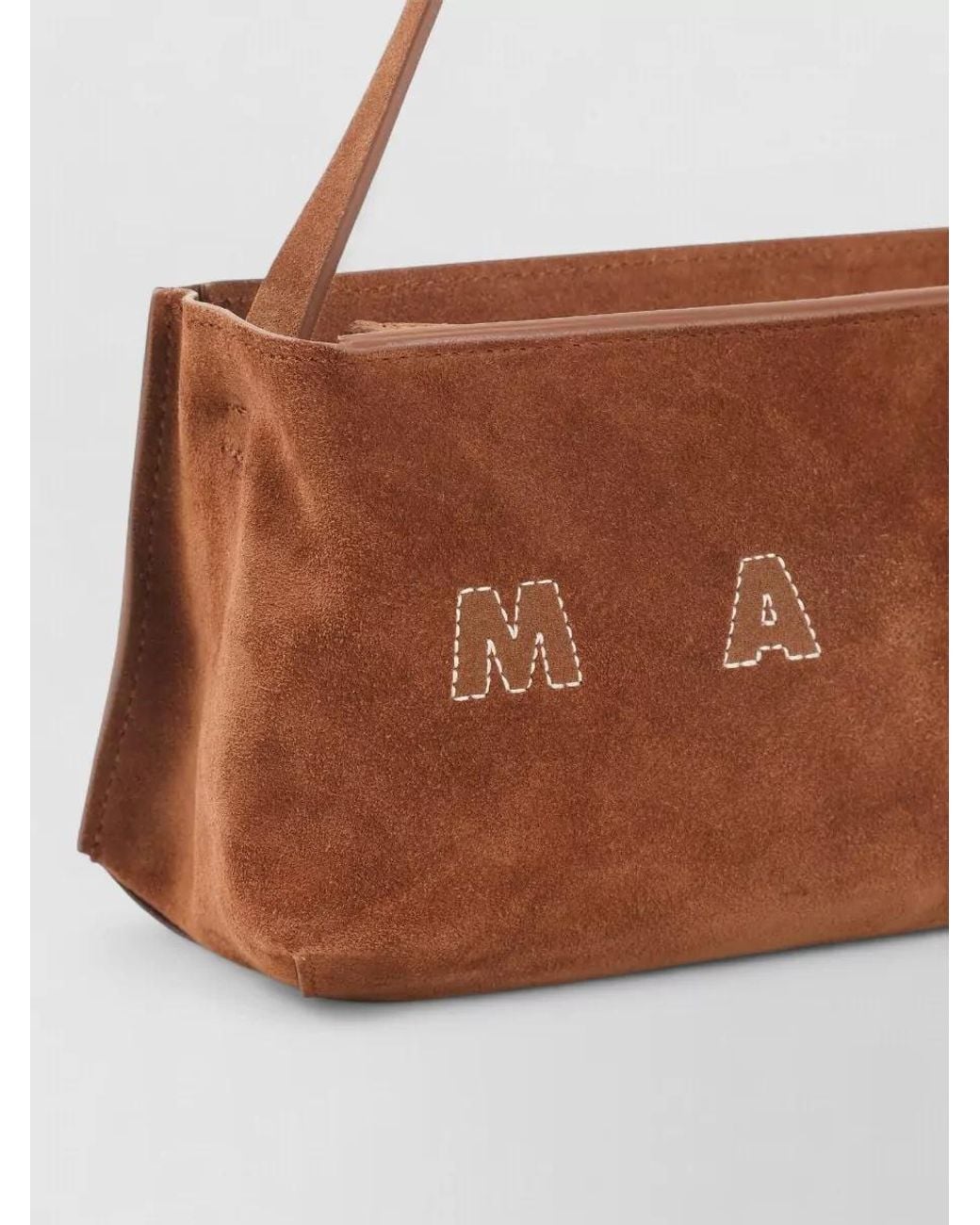 Marni Brown Museo Leather Shoulder Bag