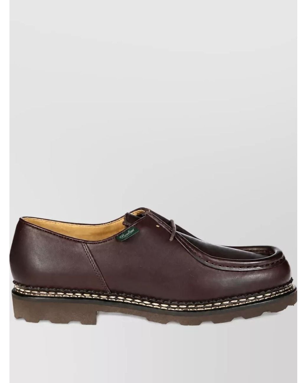 Paraboot Brown Leather Derby Shoes for men
