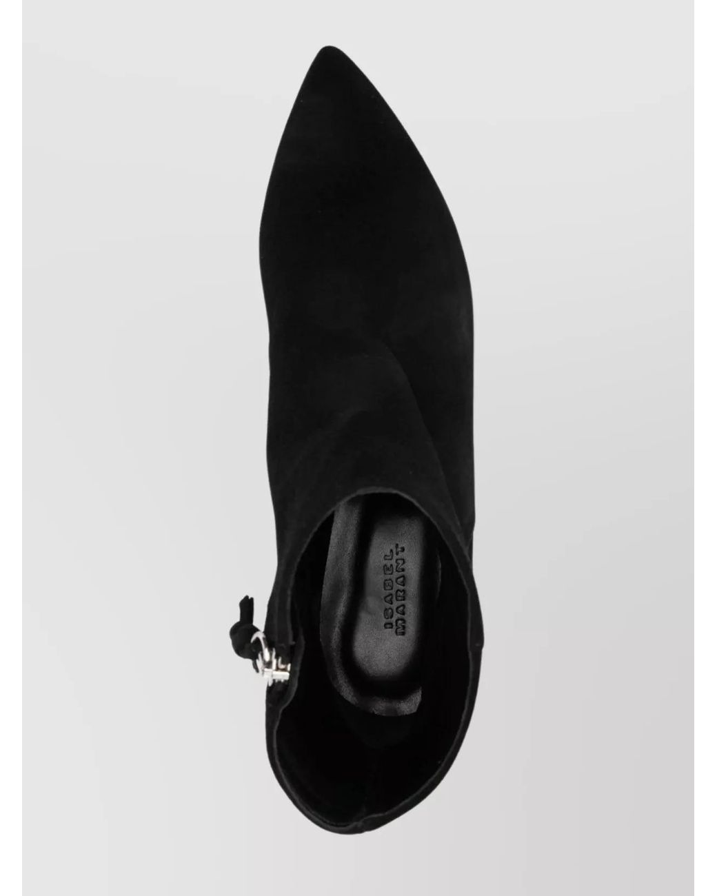 Isabel Marant Black Suede Leopard-Print Ankle Boots