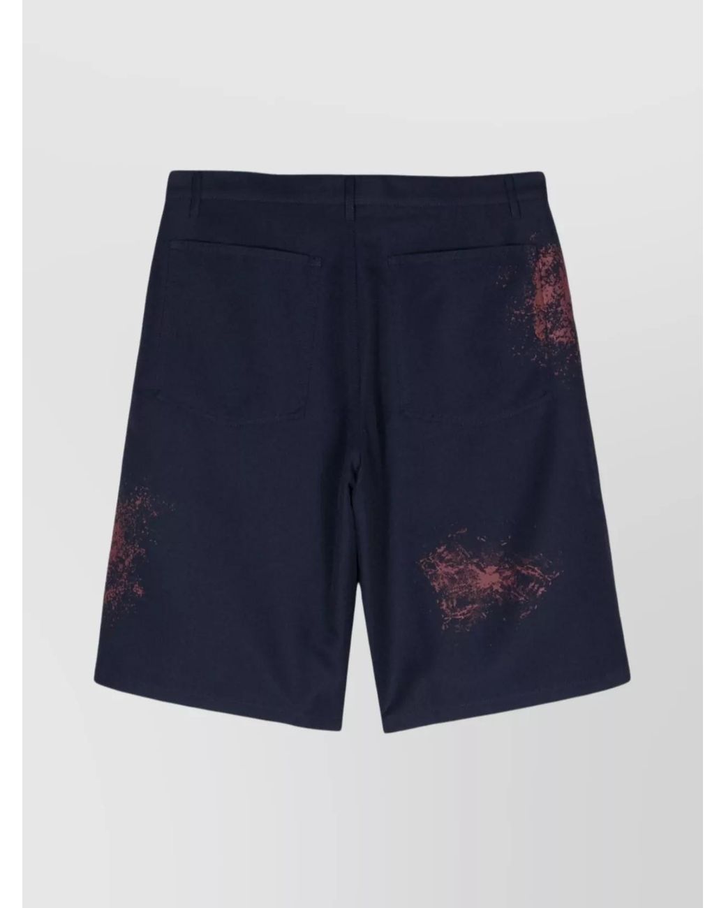 Comme des Garçons Blue Printed Twill Shorts for men