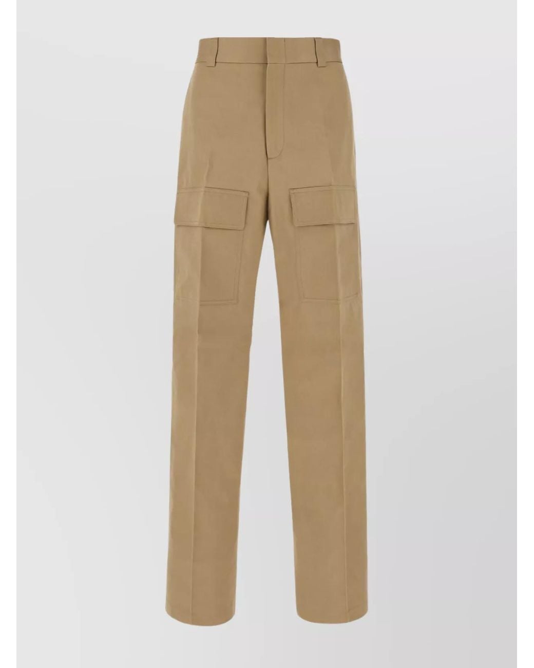 Gucci Natural Cotton Straight-Leg Trousers for men