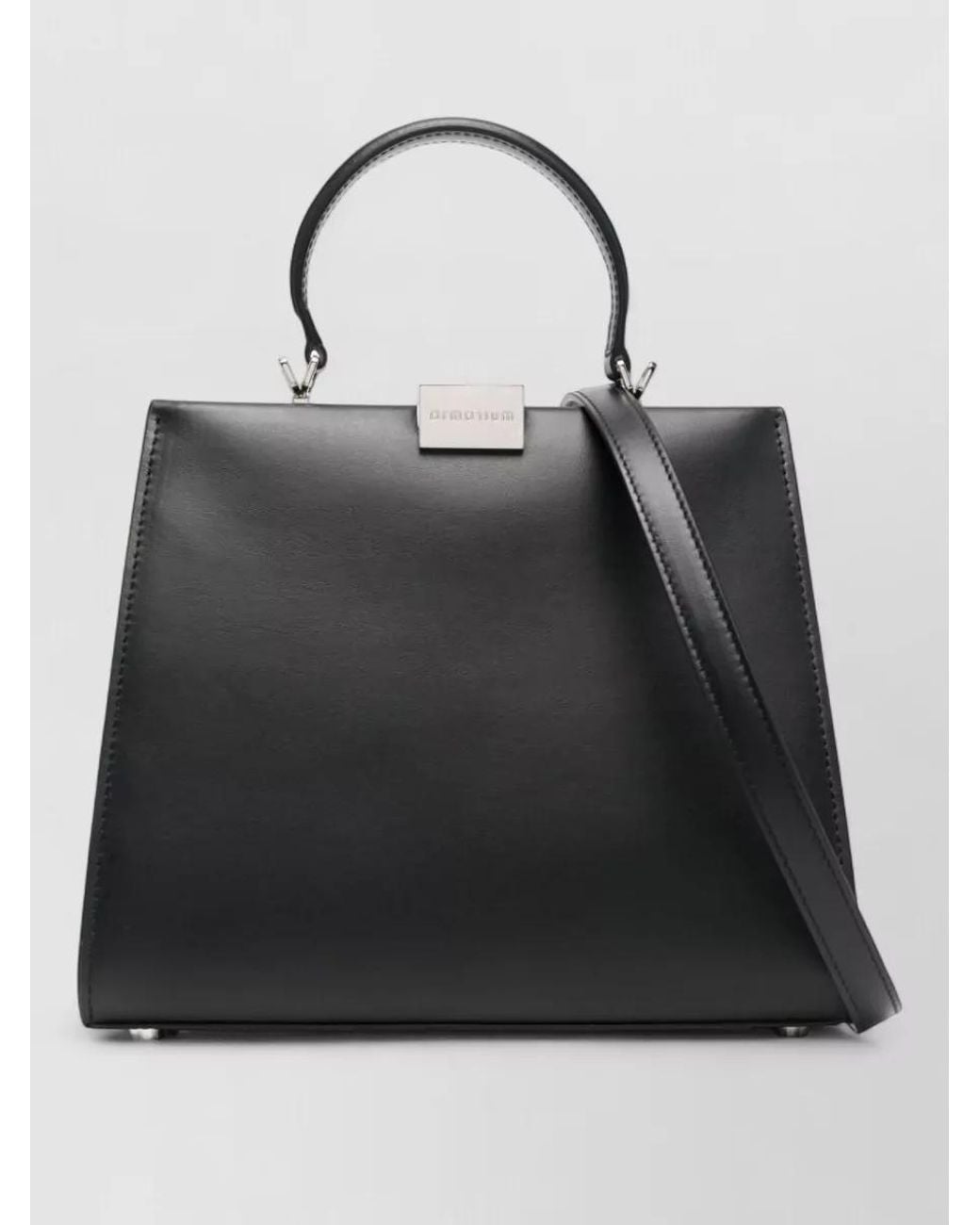 ARMARIUM Black Calf Leather Small Tote Bag