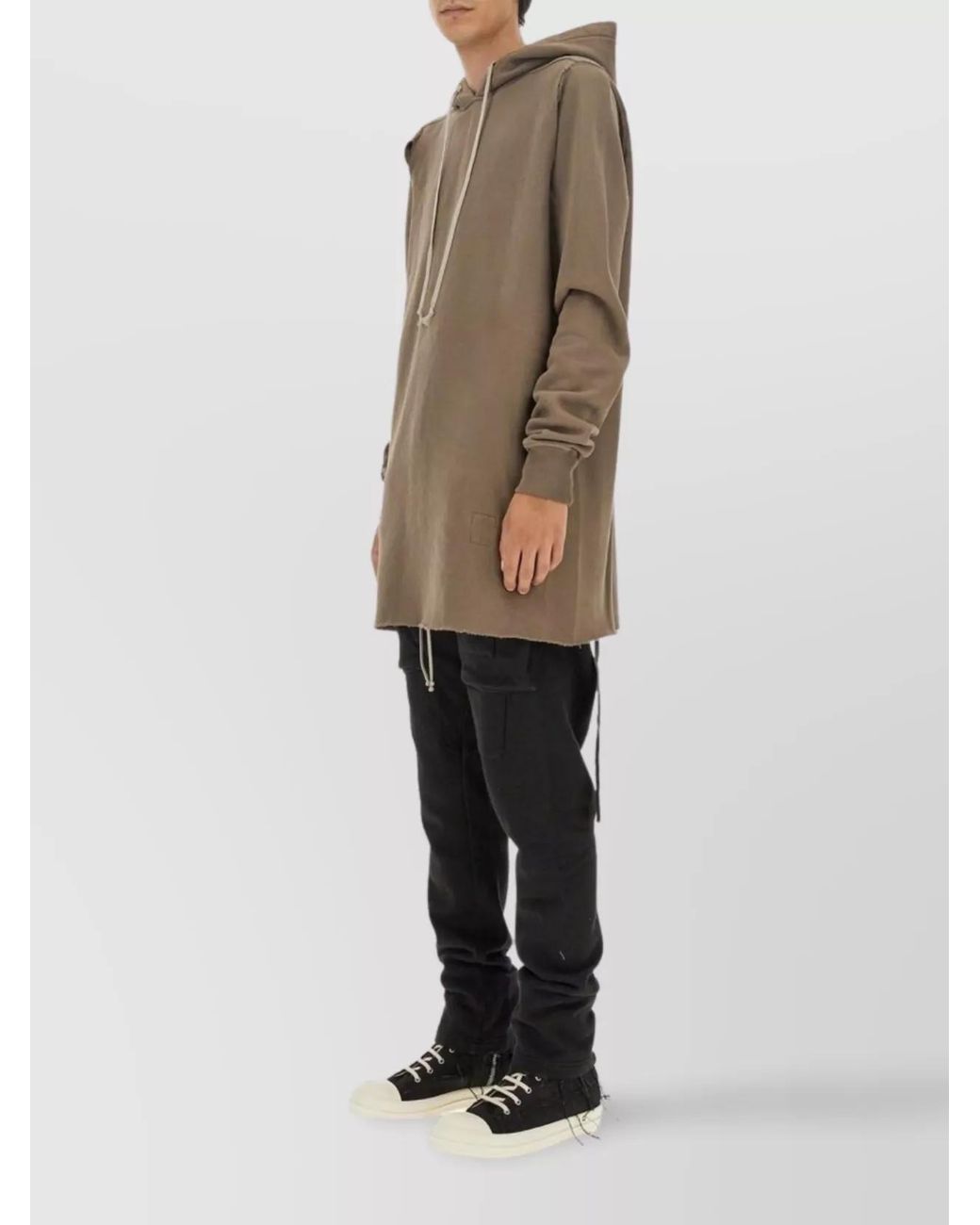 Rick Owens Natural Oversized Hoodie for men