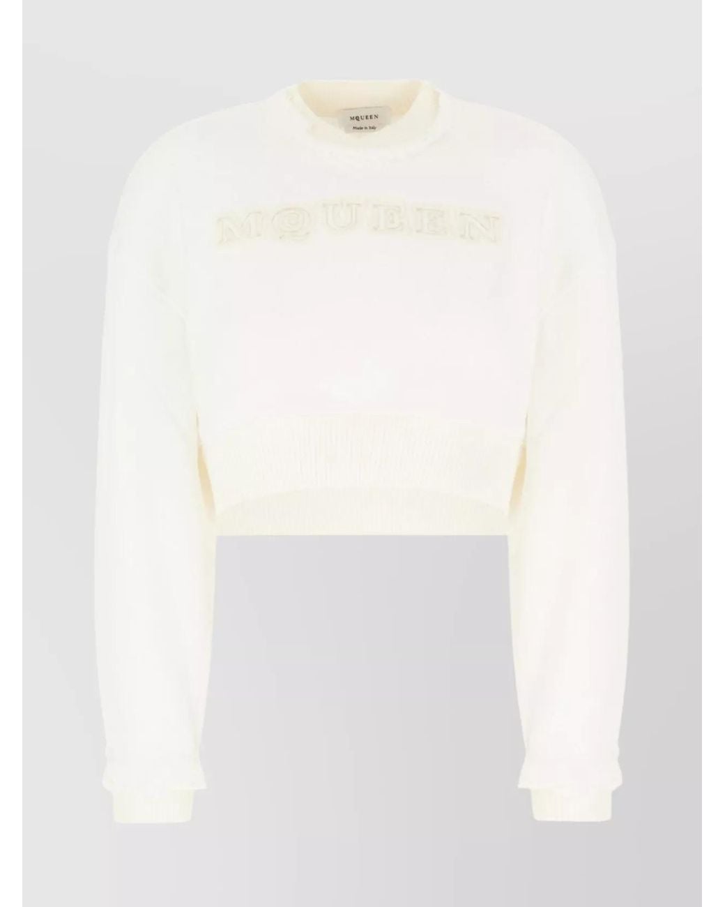 McQueen White Cotton Sweater