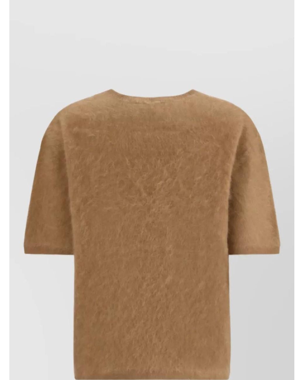 Lisa Yang Natural Cashmere Relaxed-Fit Short-Sleeve Sweater