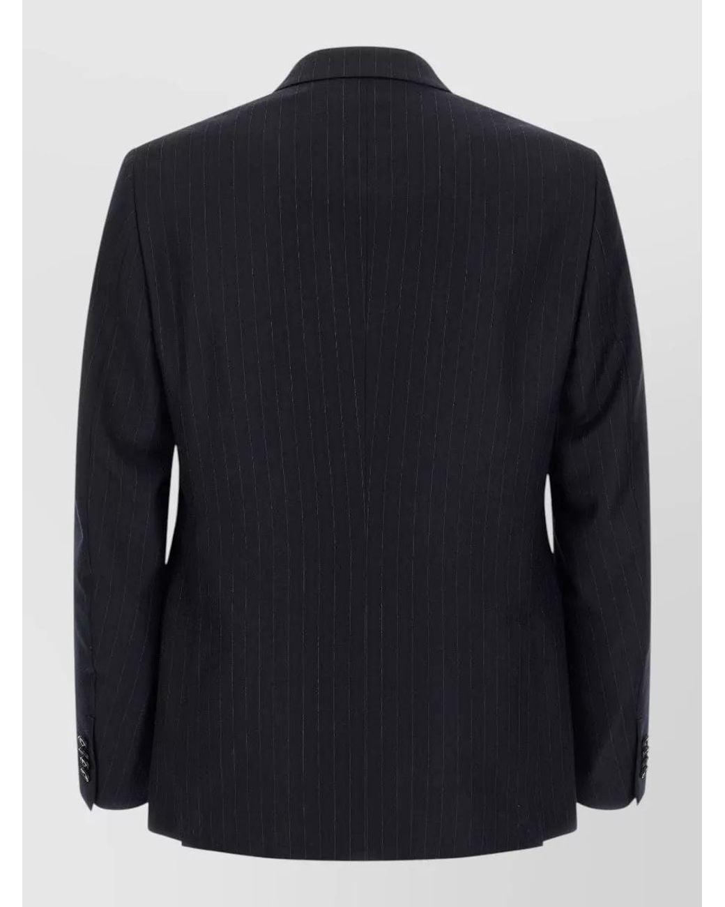 Zegna Blue Wool Pinstripe Tailored Trousers for men