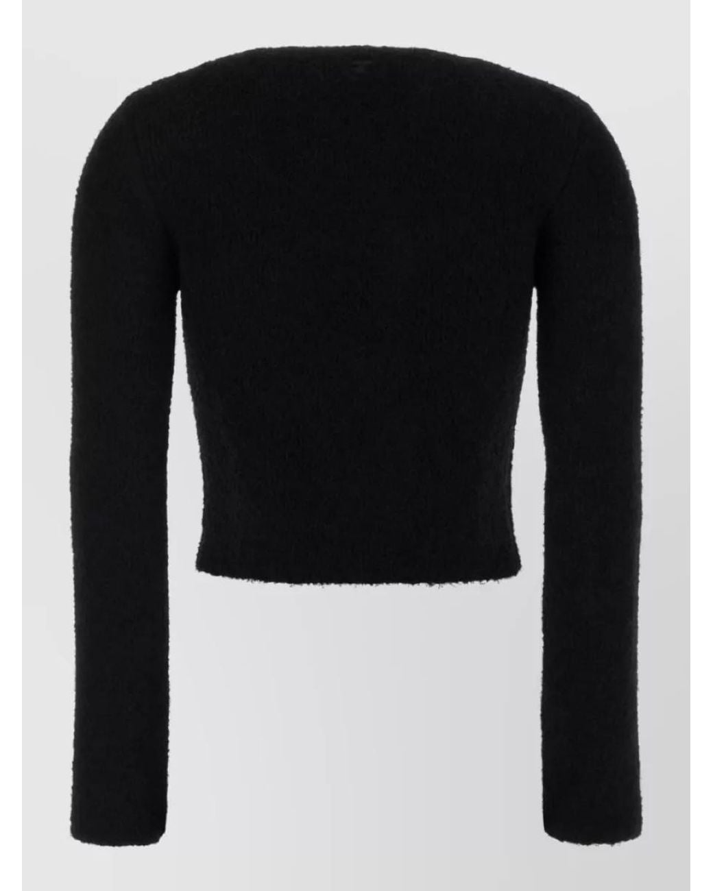 Courreges Black Merino Wool Cardigan