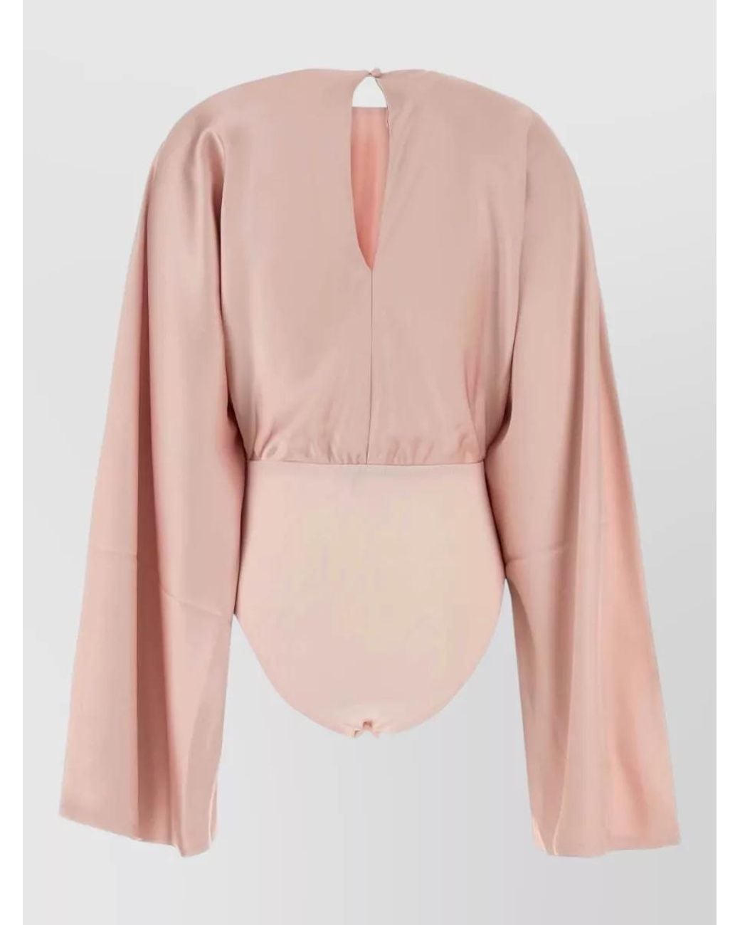 Norma Kamali Pink Long-Sleeve Bodysuit