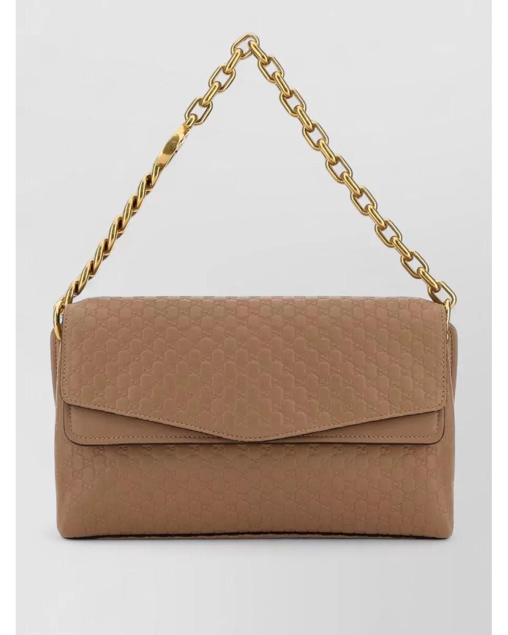 Gucci Natural Medium Leather Clutch Bag