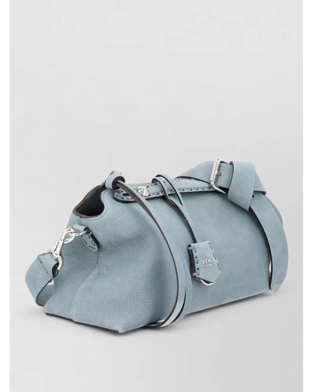 Fendi Blue By The Way Leather Shoulder Bag