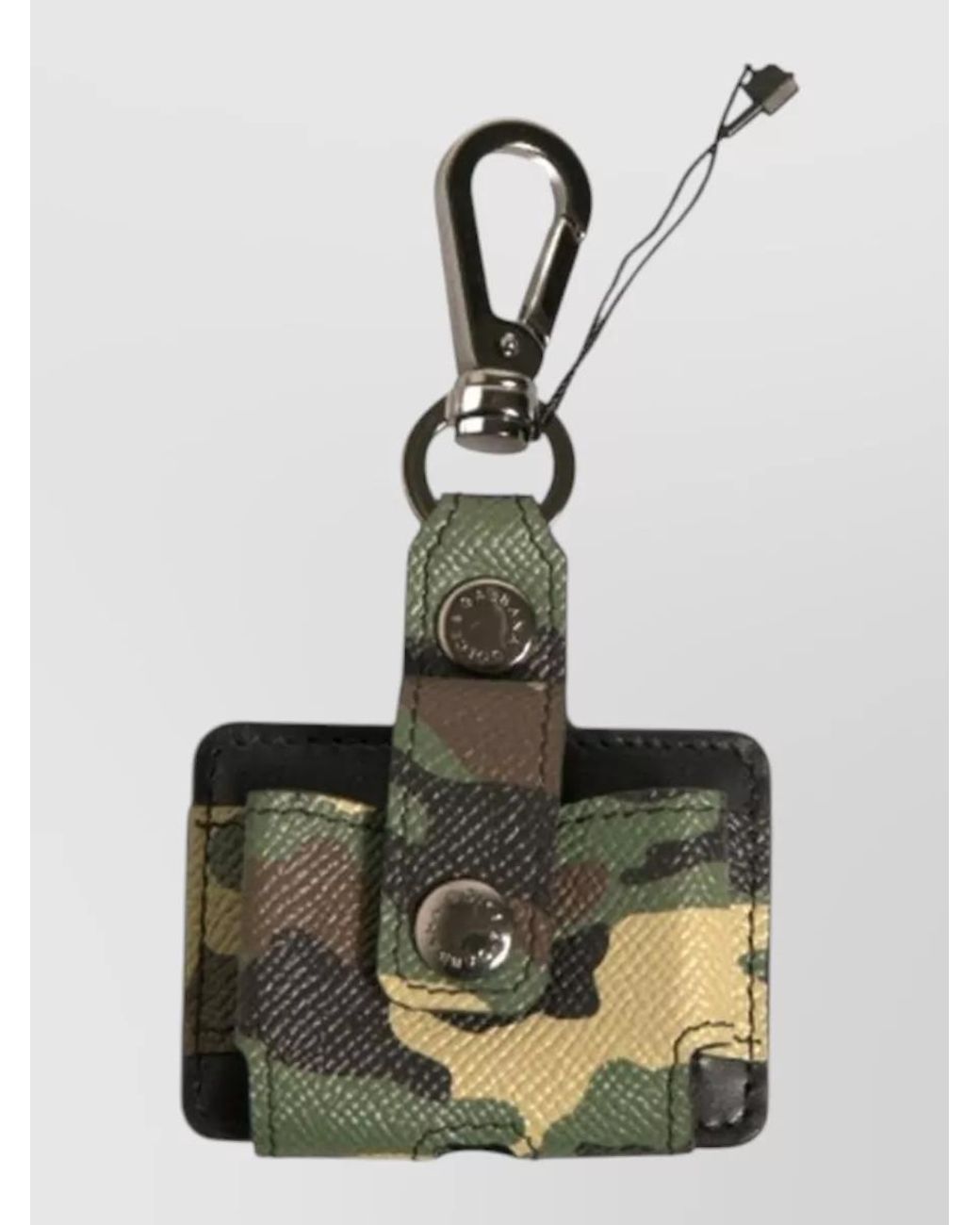 Dolce & Gabbana Green Camouflage Leather Airpods Case for men