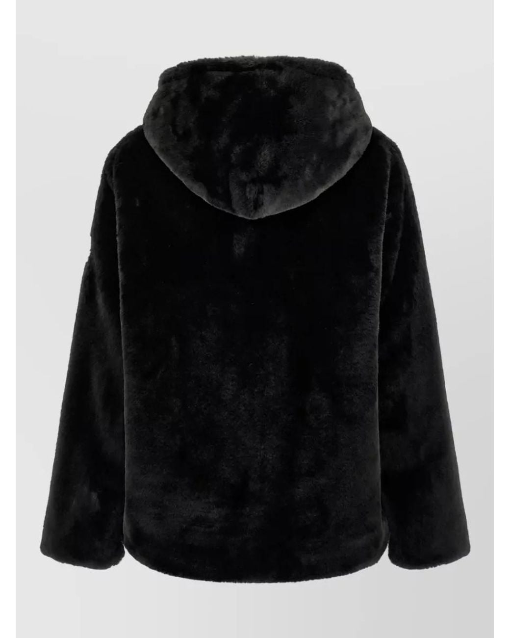 Tatras Black Plush Hooded Padded Coat for men