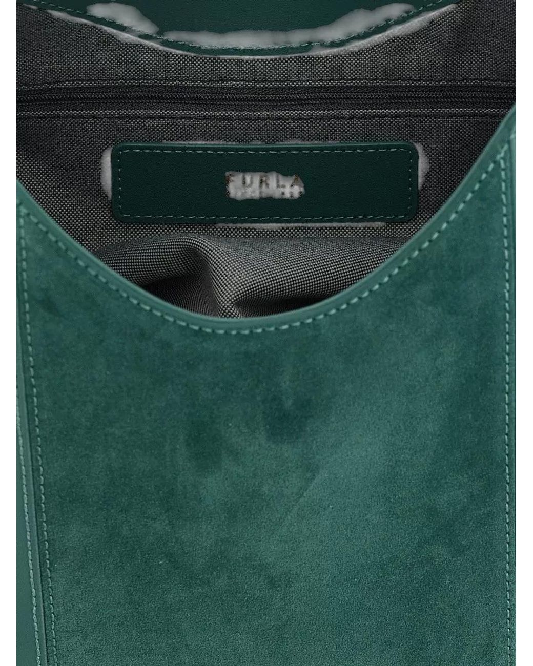 Furla Green Medium Leather Shoulder Bag