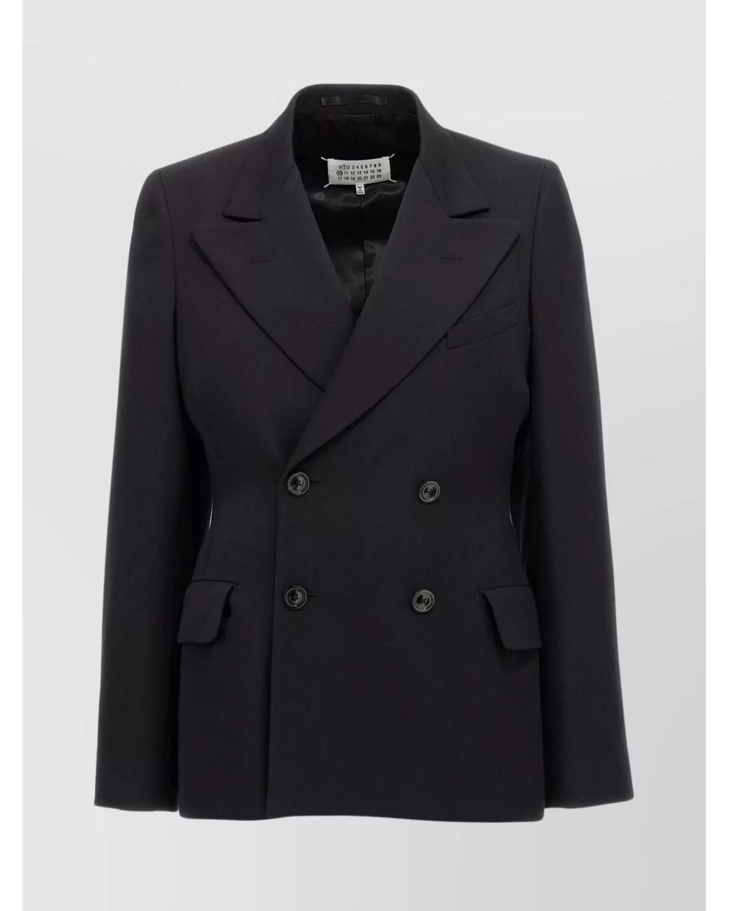Maison Margiela Black Wool Double-Breasted Blazer