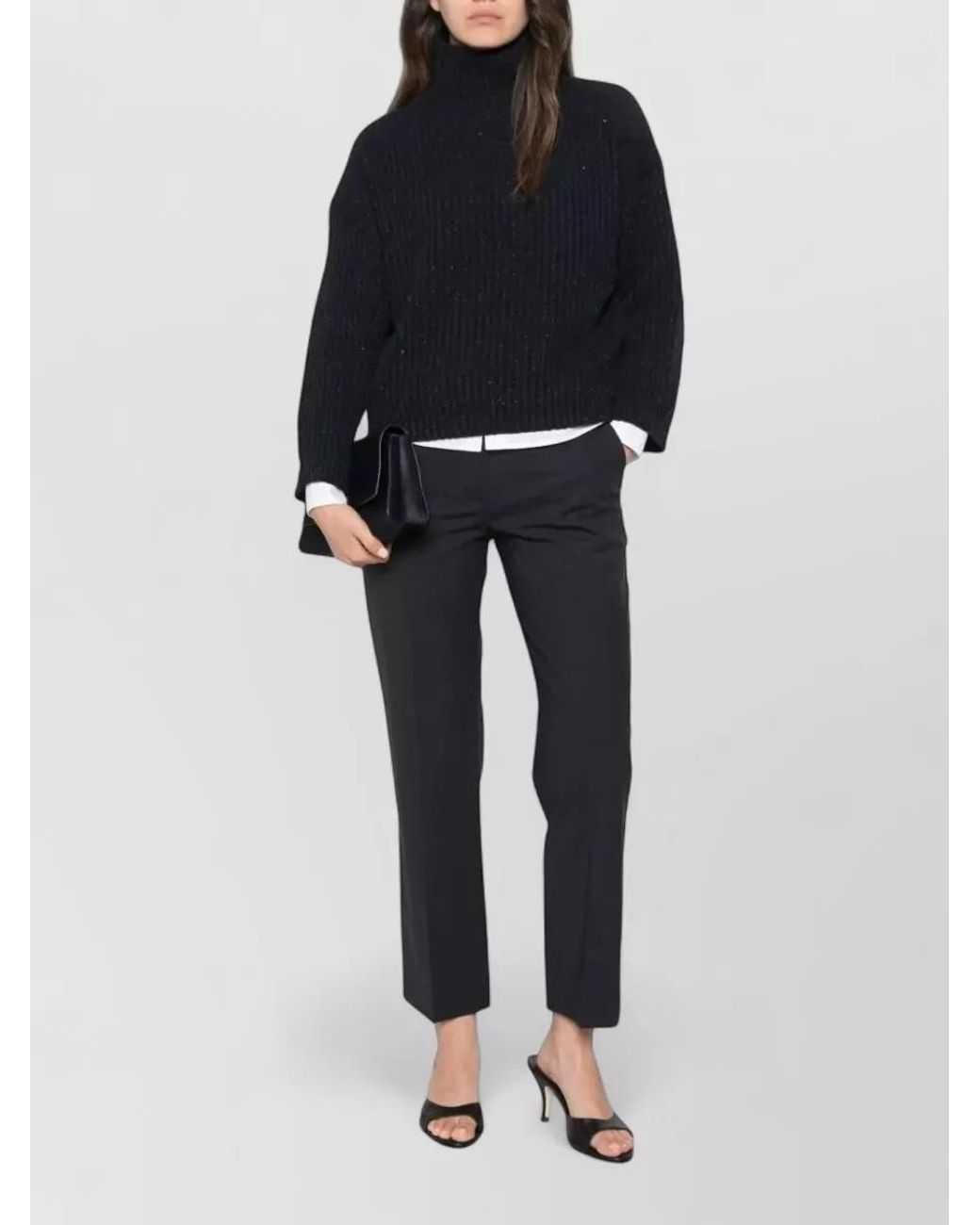 Brunello Cucinelli Blue Pressed-Crease Wool Tailored Trousers