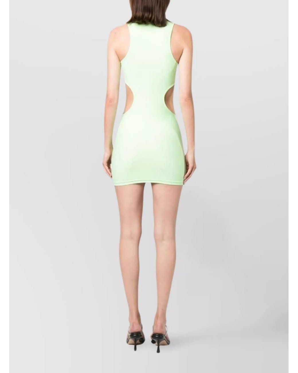 Reina Olga Green Cutout Sleeveless Mini Dress