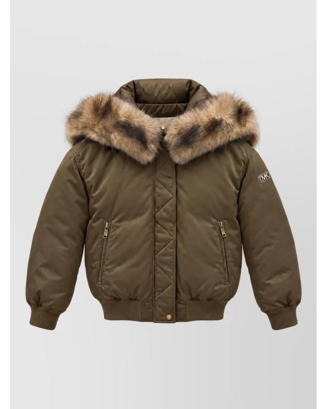 Michael Kors Green Faux Fur Coat