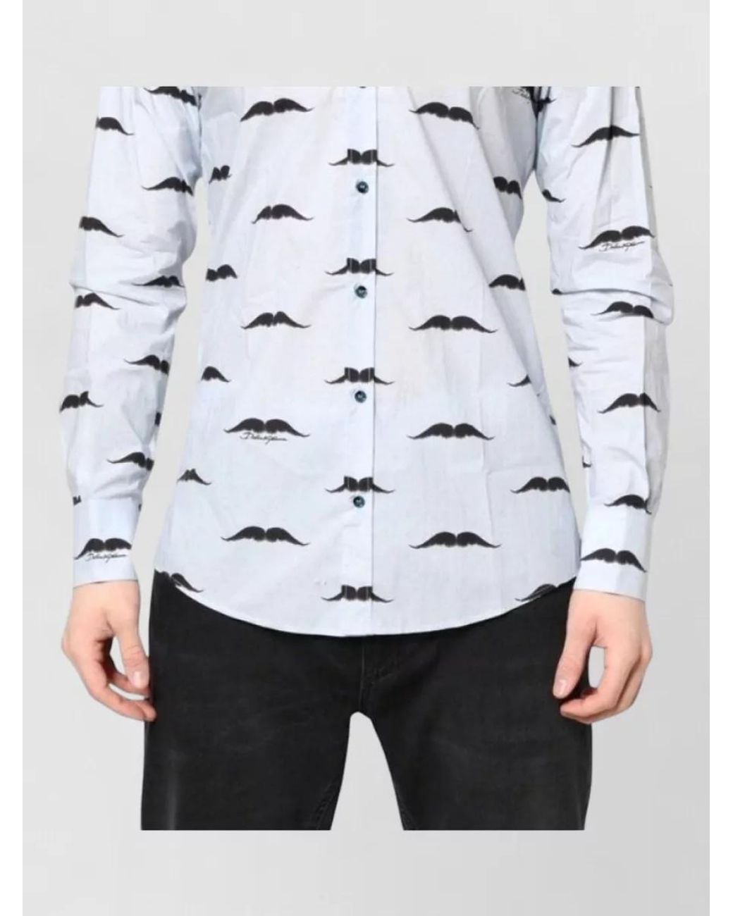 Dolce & Gabbana White Cotton Printed Formal Shirt for men