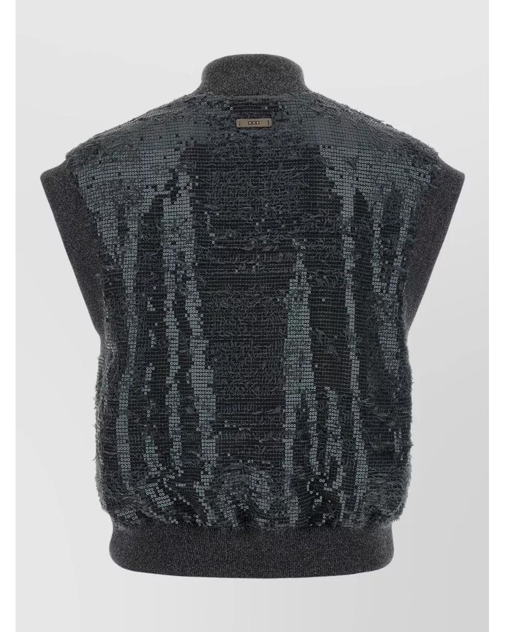 Peserico Black Sequin Sleeveless Vest
