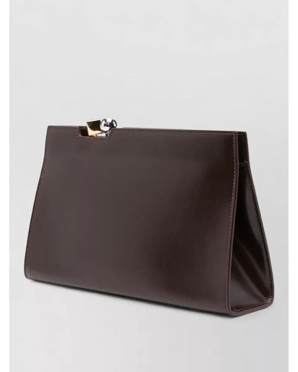 Jacquemus Brown La Pochette Salon Leather Clutch Bag