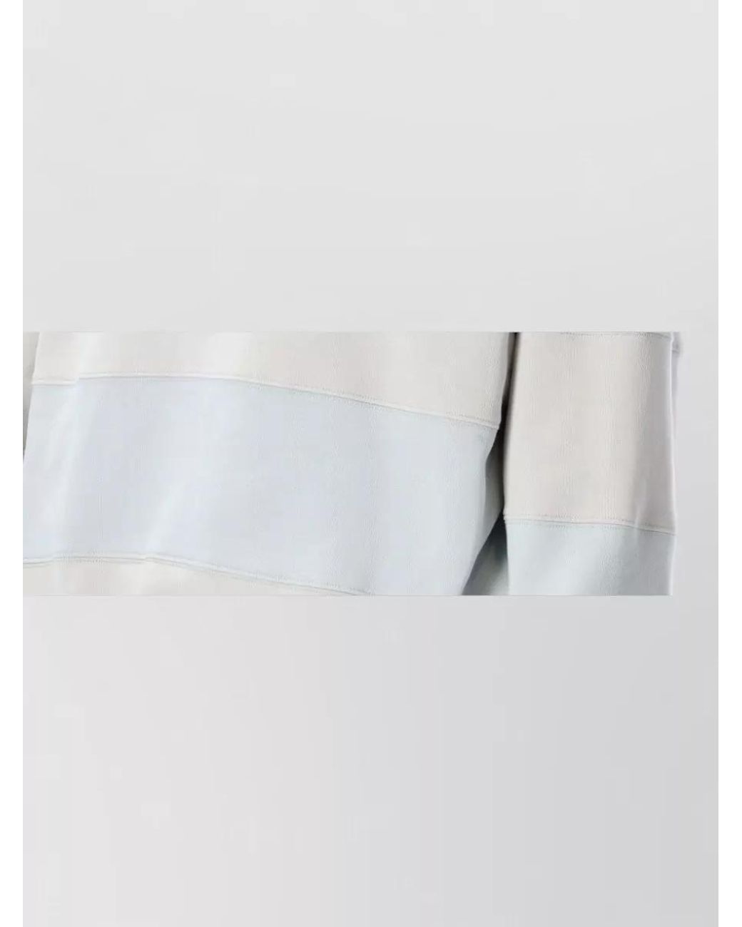 Acne Blue Striped Cotton Polo Sweatshirt