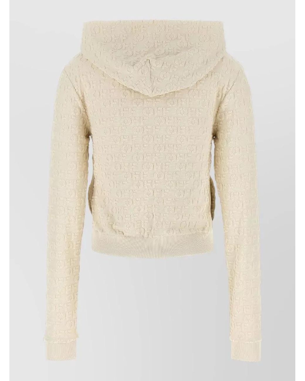 Off-White c/o Virgil Abloh Natural Cotton Slim-Fit Terry Zip Hoodie
