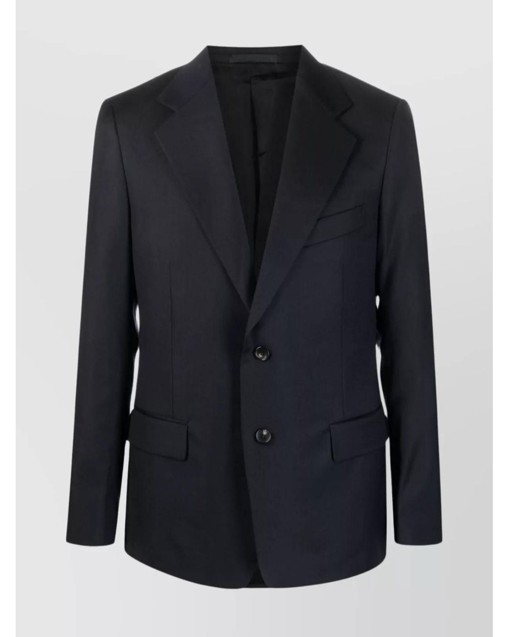 Lanvin Blue Wool Button-Fastening Blazer Dart Detailing for men