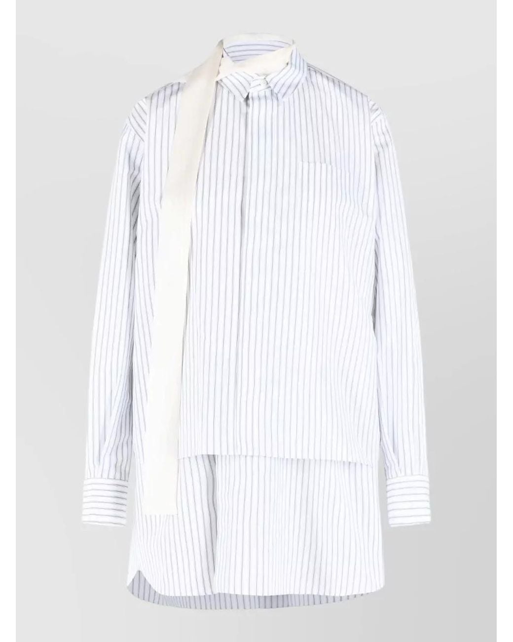 Sacai White Mini Shirt Dress