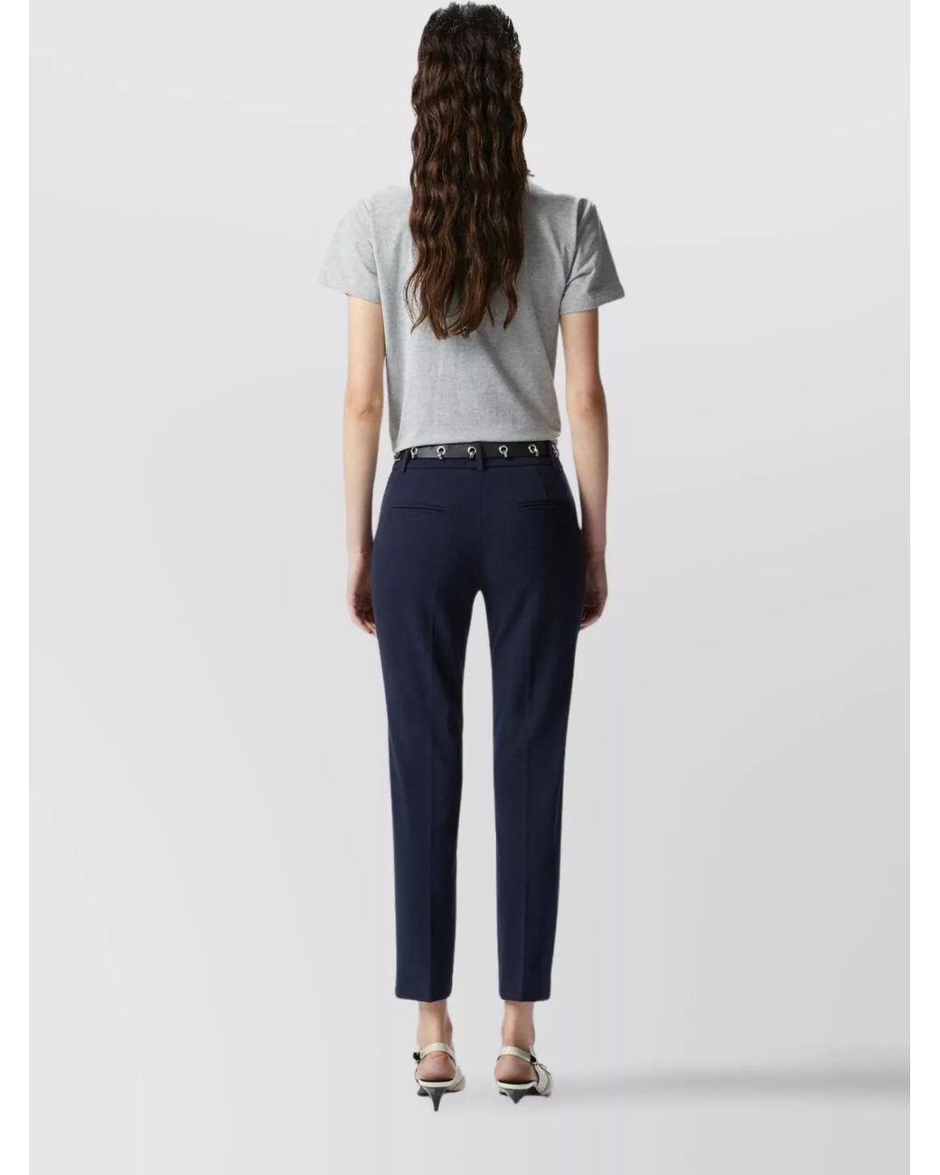 Pinko Blue Cropped Trousers