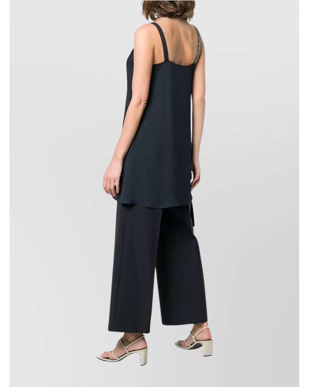 Fabiana Filippi Blue Silk V-Neck Tunic