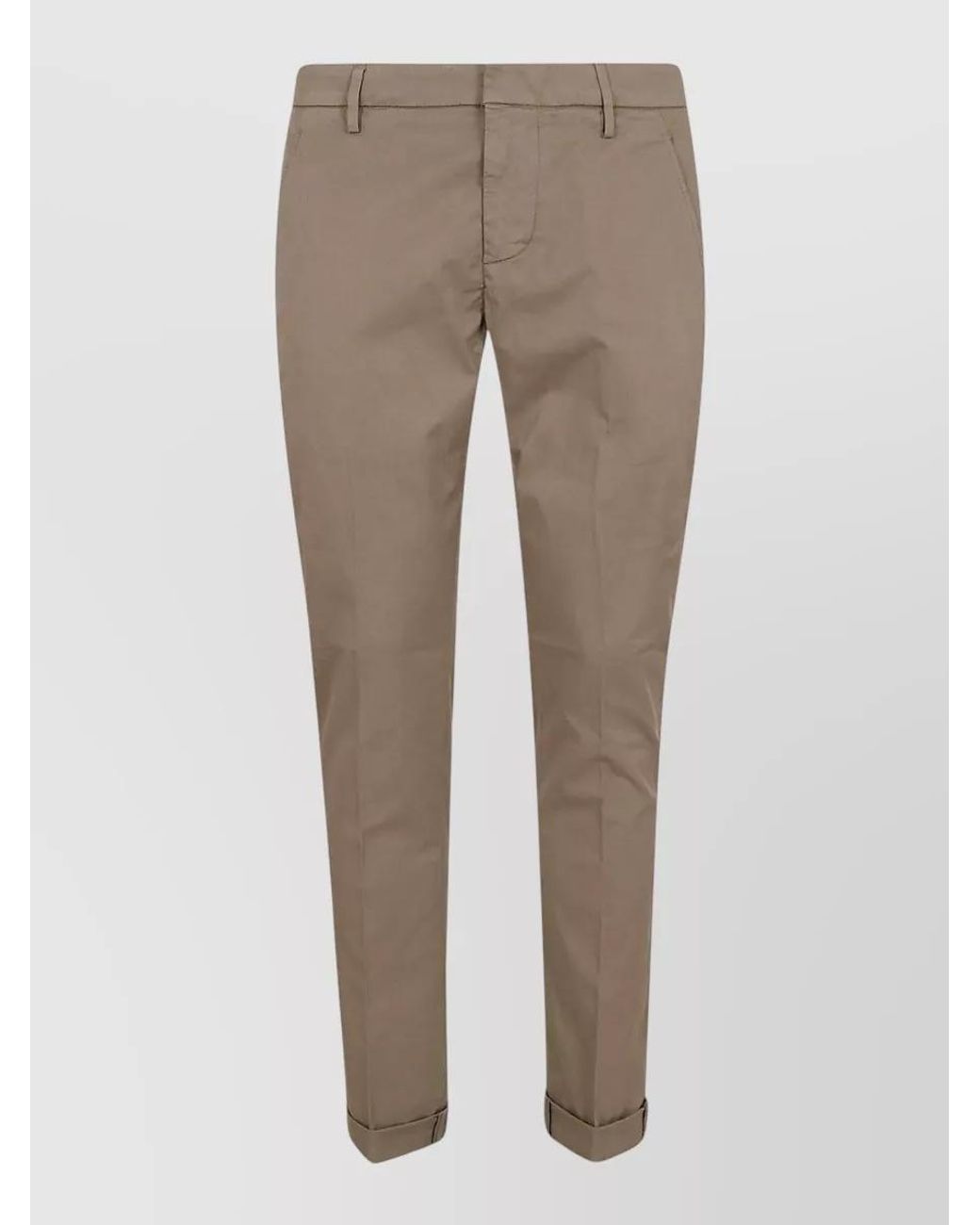 Dondup Natural Cotton Low-Rise Straight-Leg Trousers for men