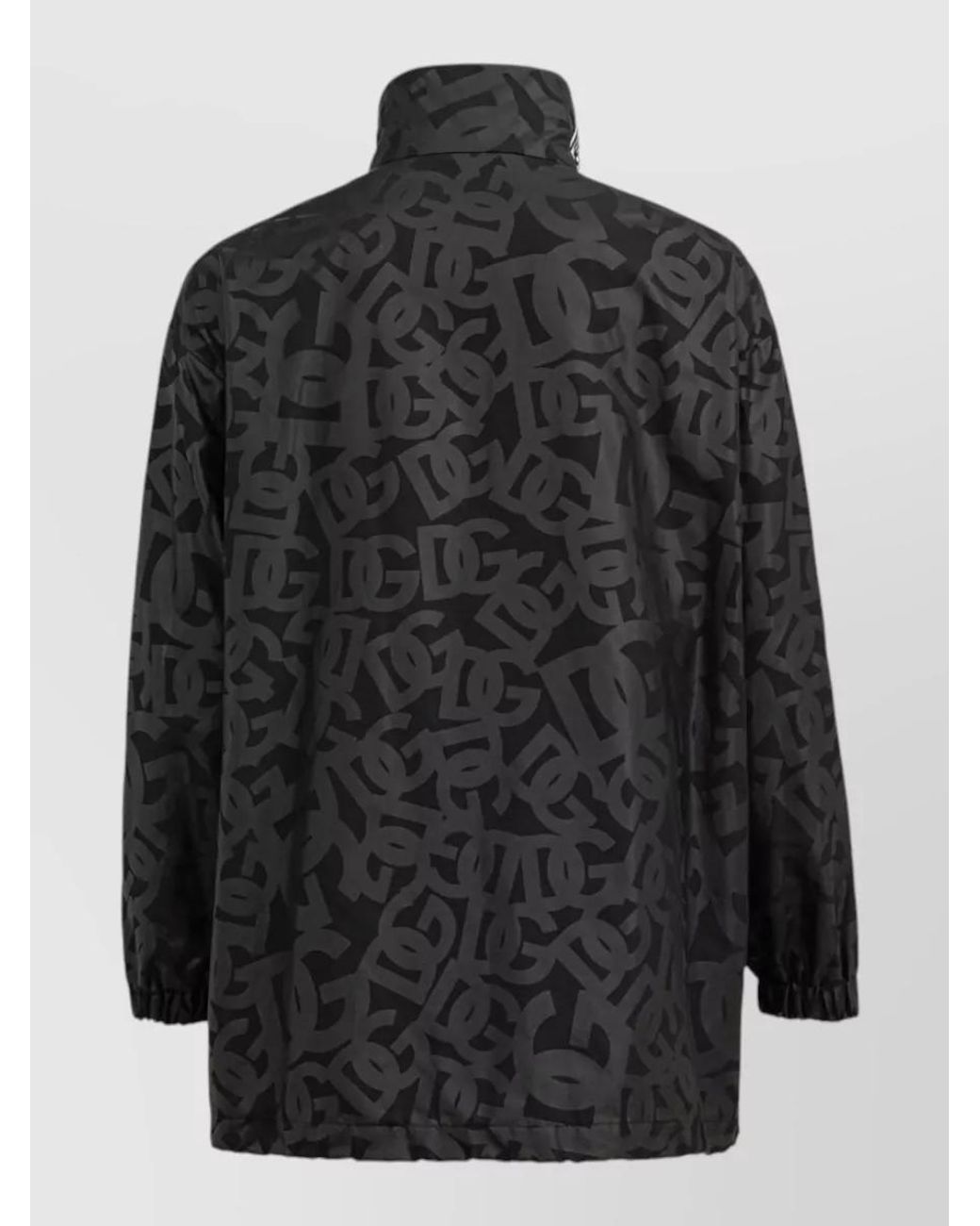 Dolce & Gabbana Black Logo-Print Track Jacket for men