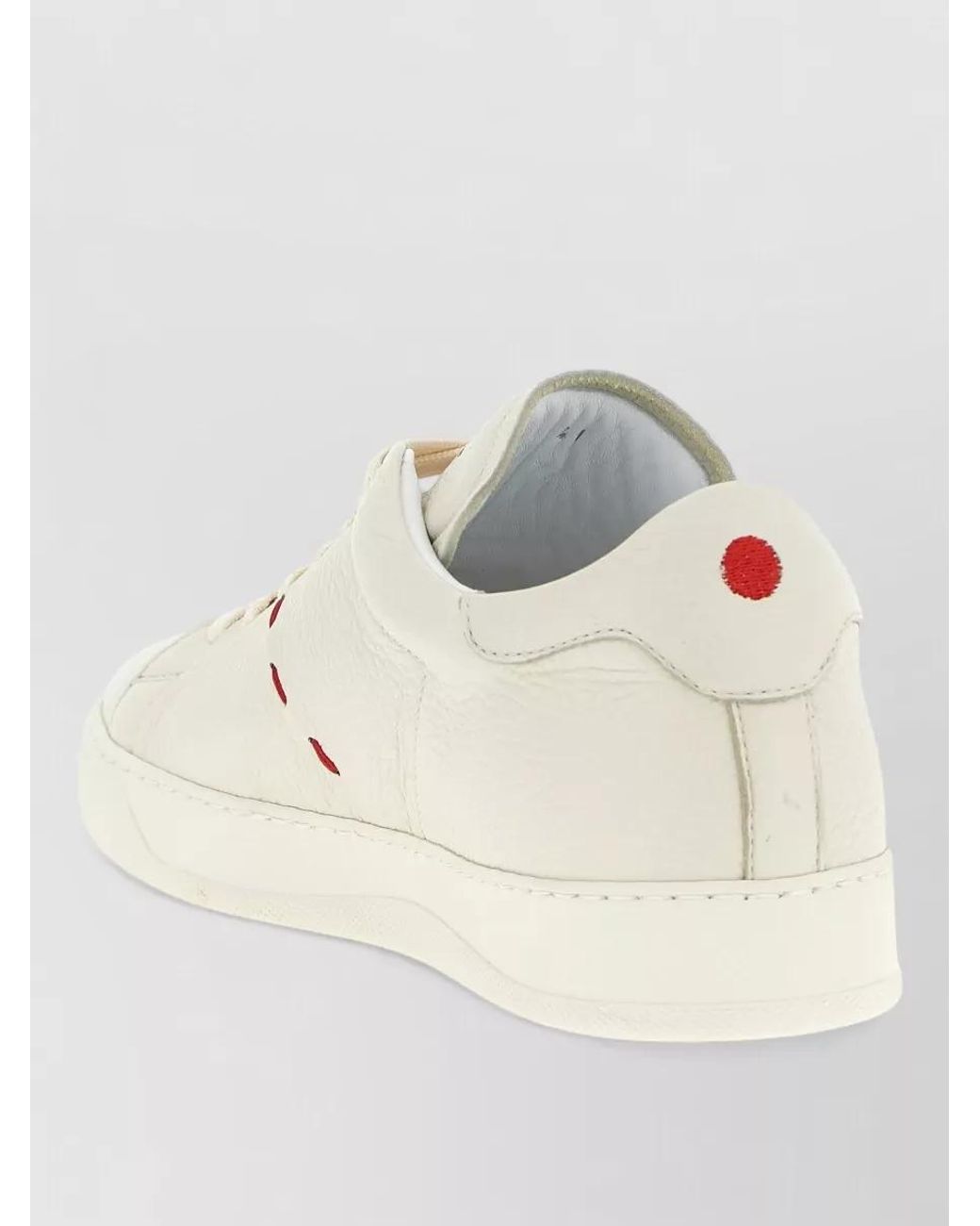 Kiton Natural Deer Leather Low-Top Sneakers for men