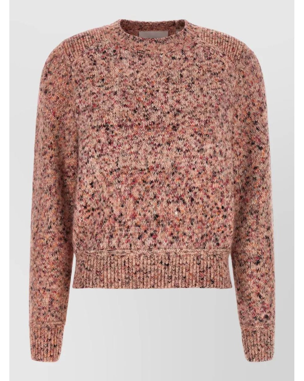 Isabel Marant Pink Alpaca-Blend Thick-Knit Raglan Sweater
