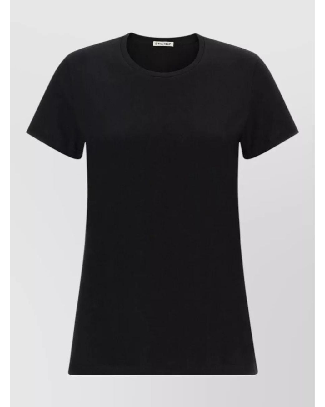 Moncler Black Cotton Crew Neck Short Sleeve T-Shirt