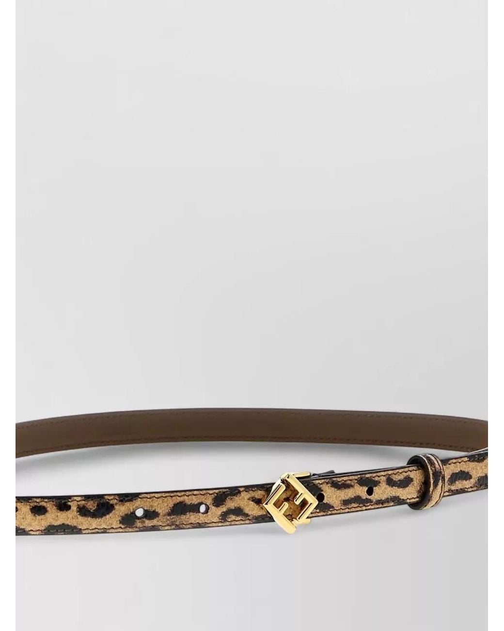 Fendi White Leather Belt