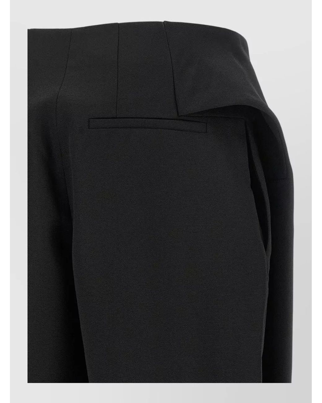 Jacquemus Black Virgin Wool Wide-Leg Bermuda Shorts