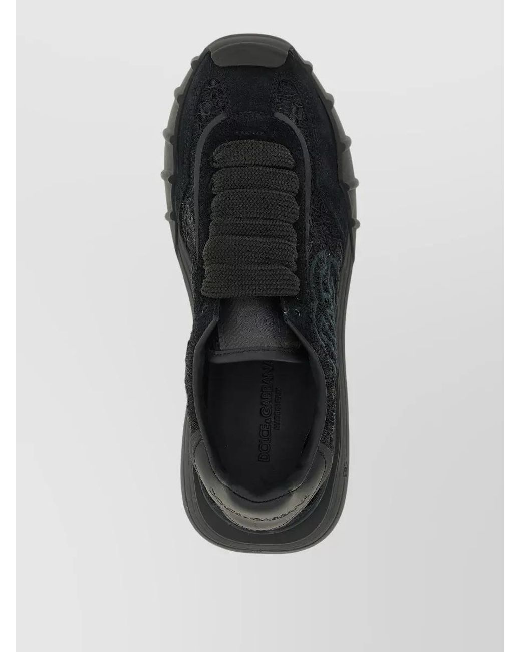 Dolce & Gabbana Black Leather Sneakers