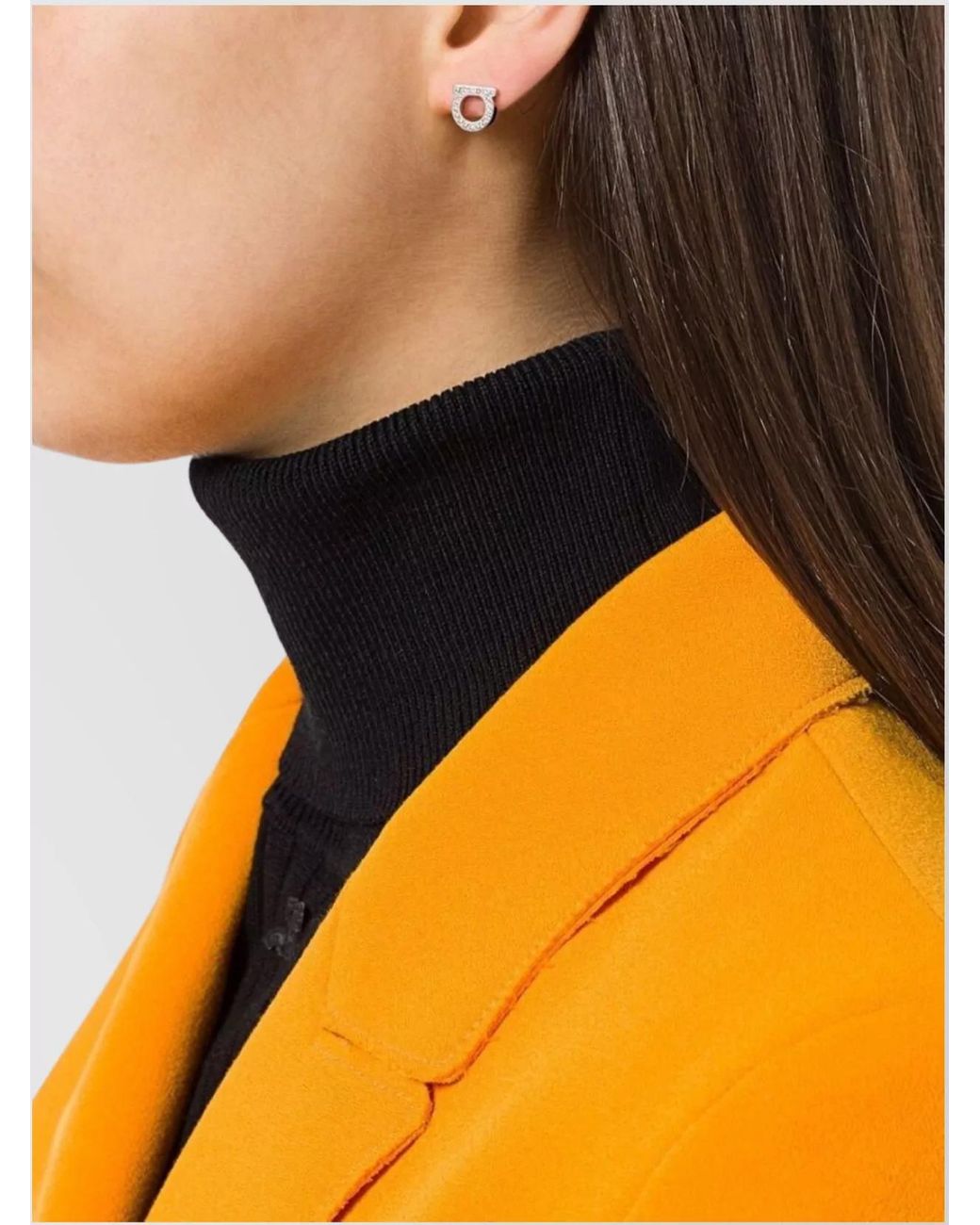 Ferragamo Metallic Crystal-Embellished Stud Earrings