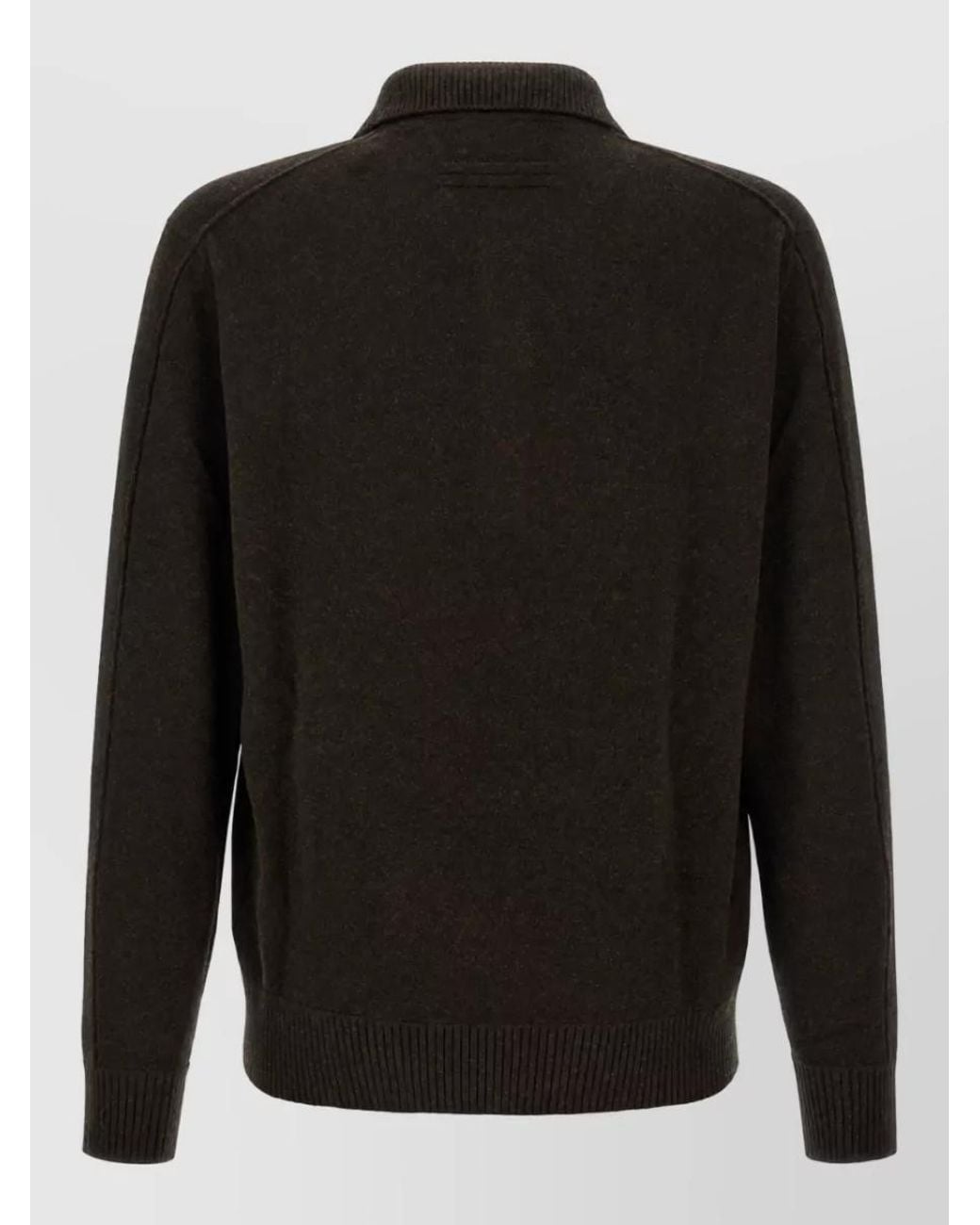 Zegna Black Cashmere Wool Polo Jumper for men