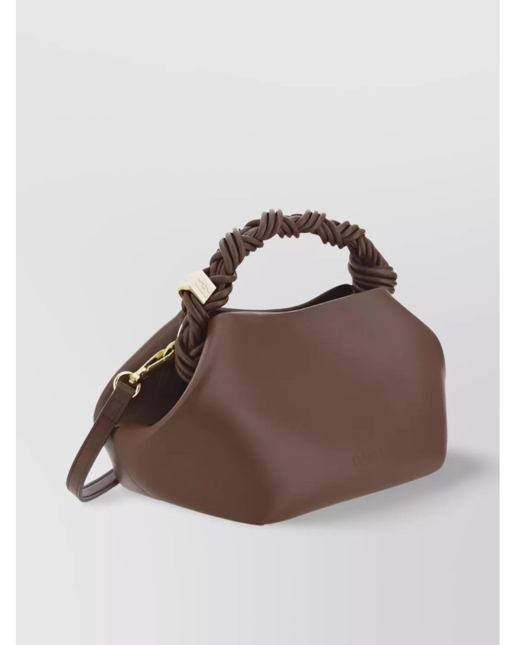 Ganni Brown Bou Small Leather Crossbody Bag