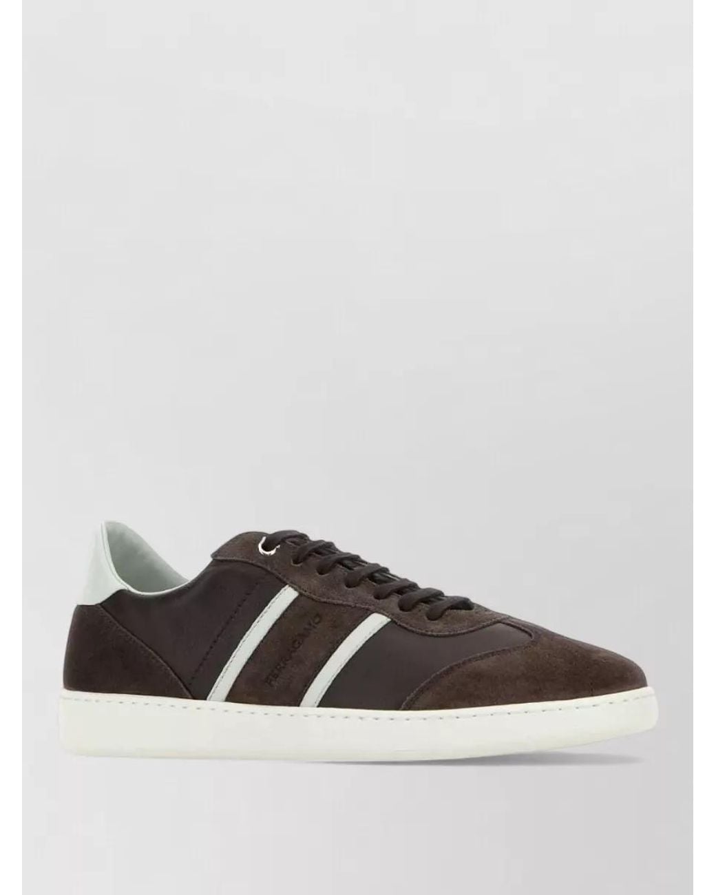 Ferragamo Multicolor Suede And Leather Low-Top Sneakers for men