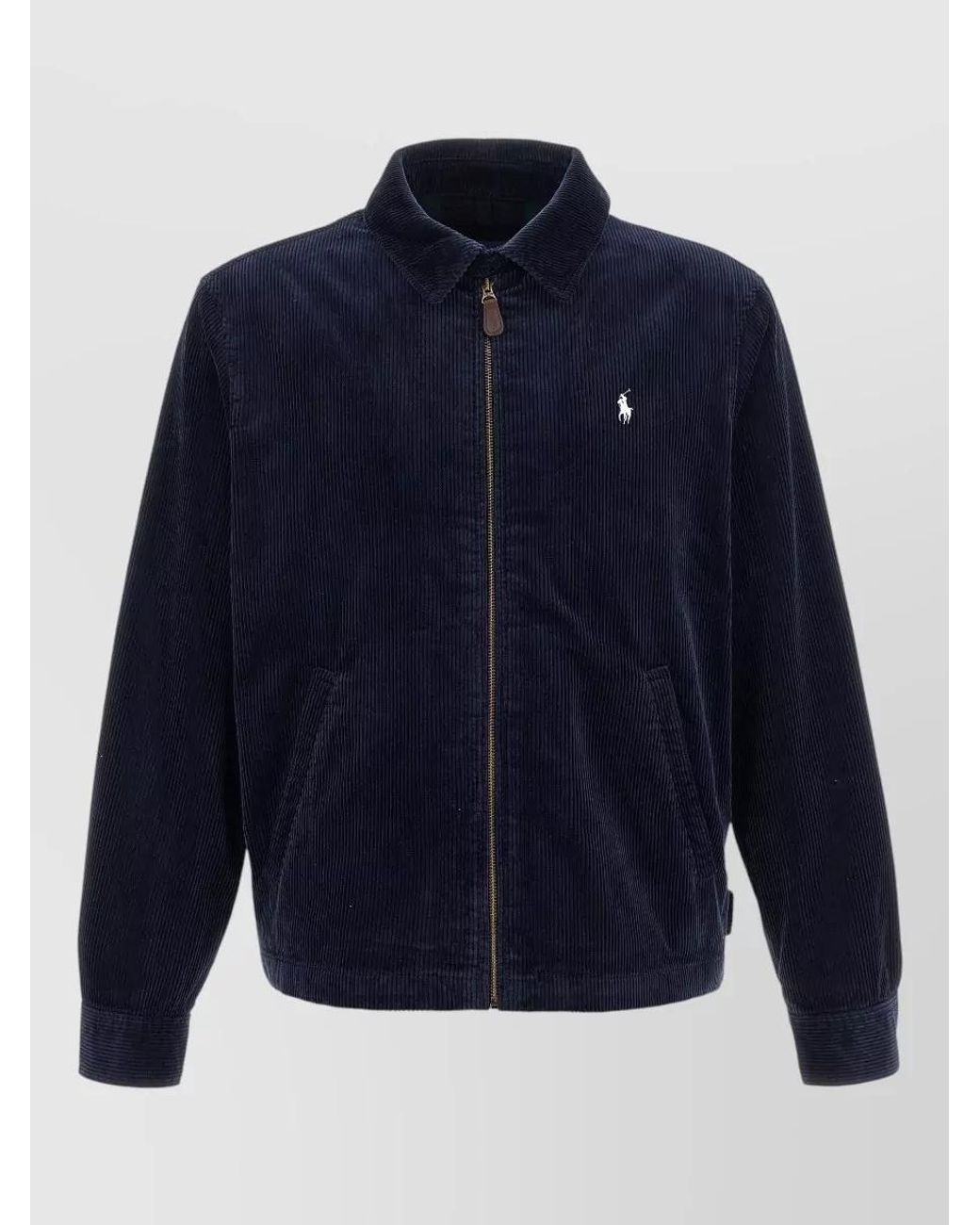 Polo Ralph Lauren Blue Corduroy Single-Breasted Coat for men