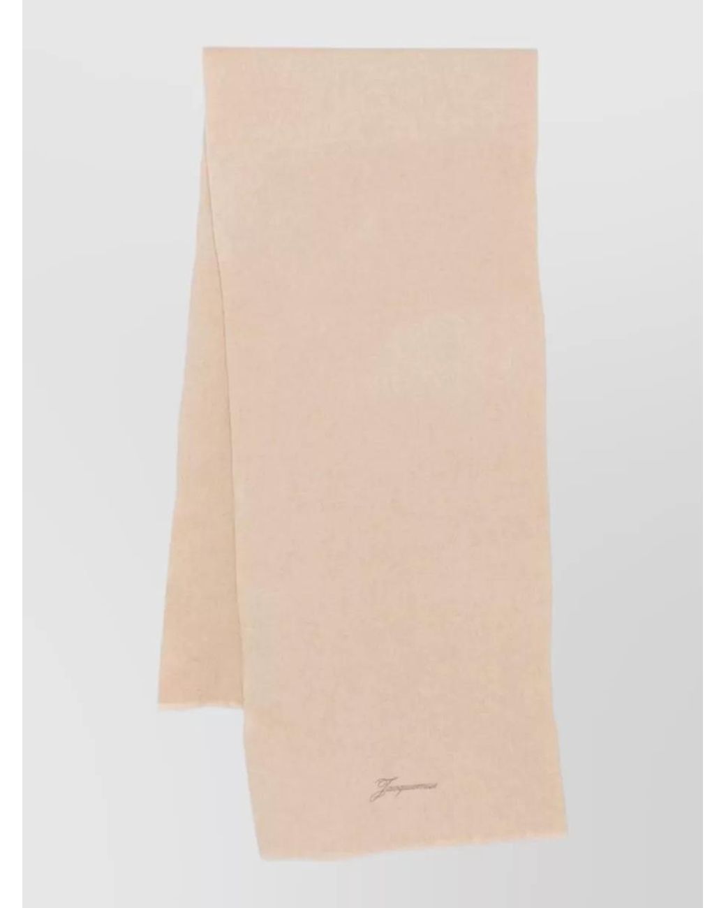 Jacquemus Natural Cashmere Wool Scarf