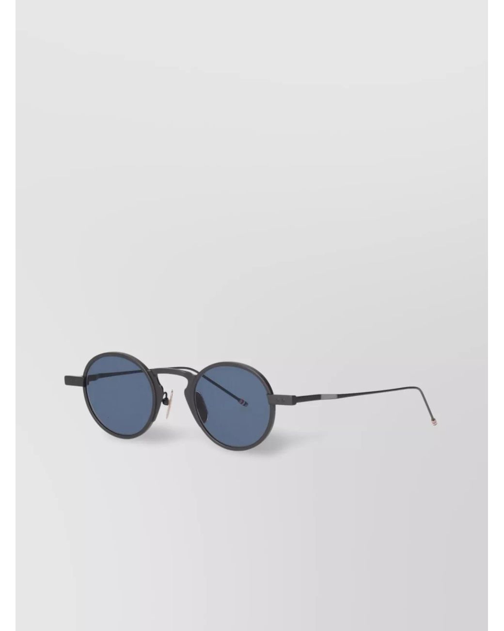 Thom Browne Blue Titanium Round Sunglasses