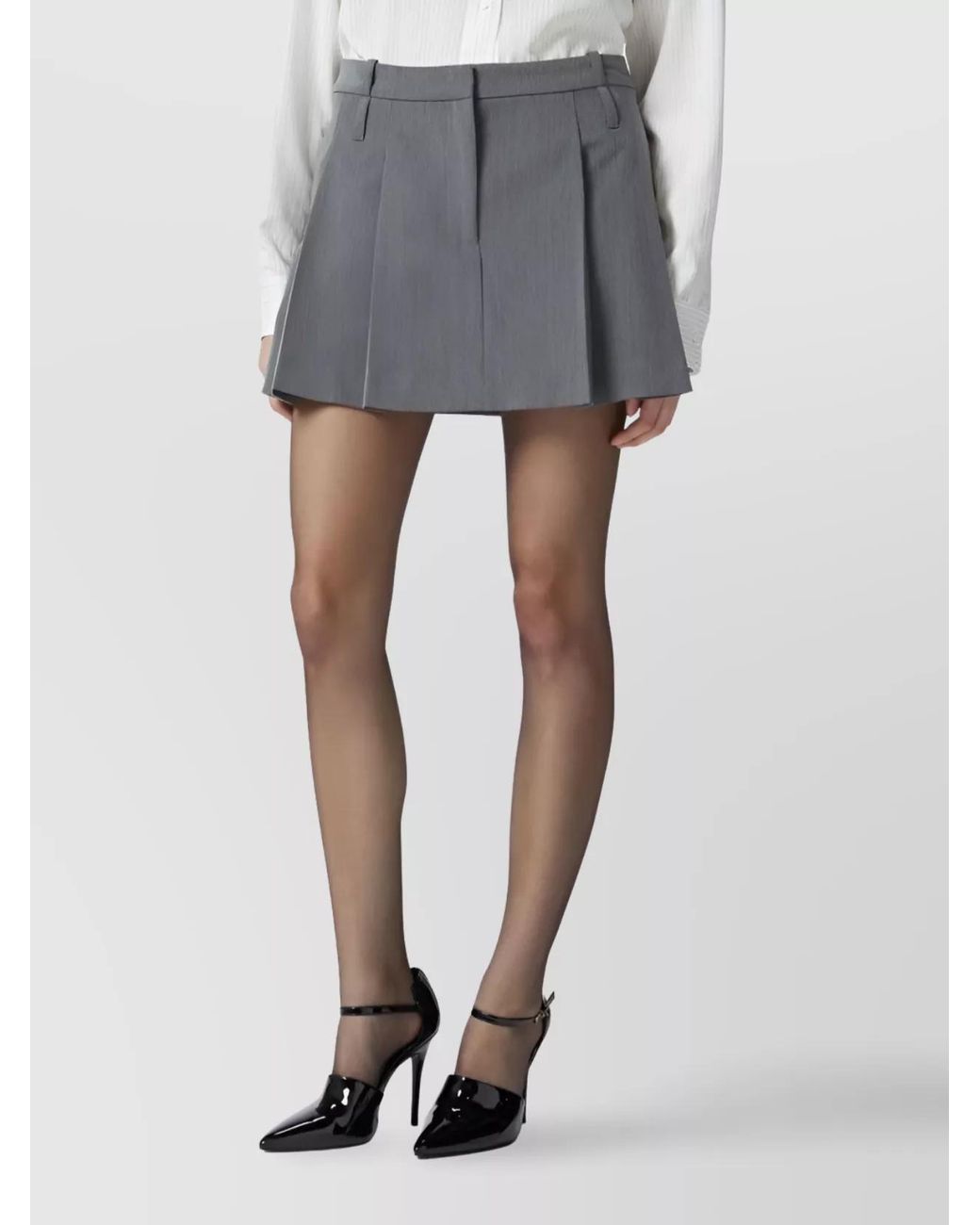 Pinko Gray Pencil Skirt