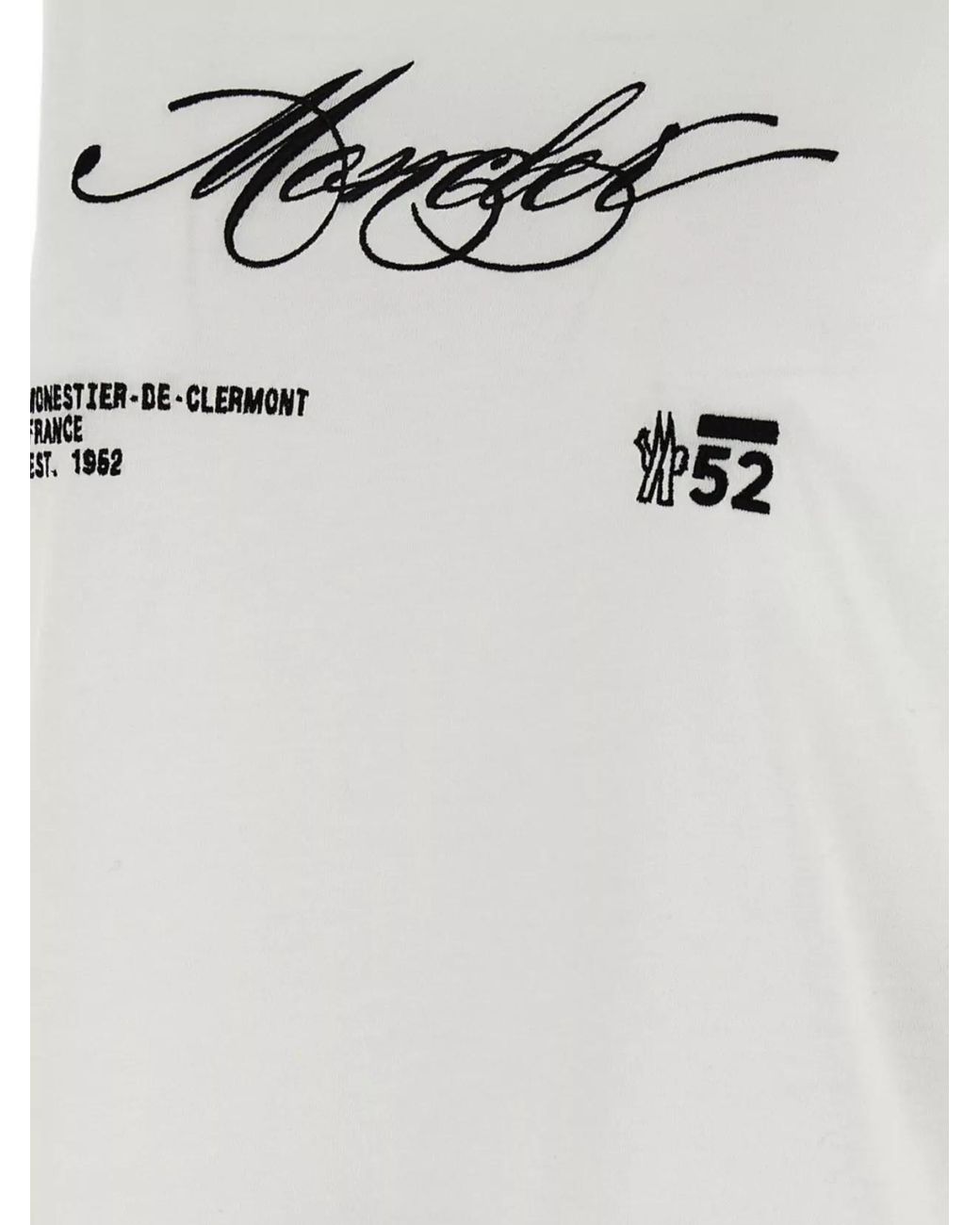 Moncler White Cotton Cropped Logo-Embroidered Short-Sleeve T-Shirt