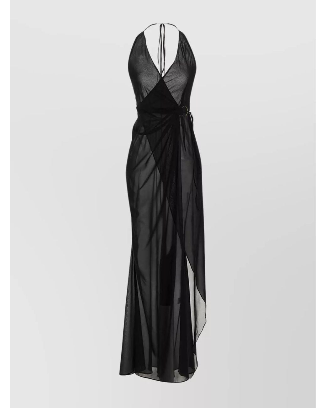 Louisa Ballou White Silk Midi Dress