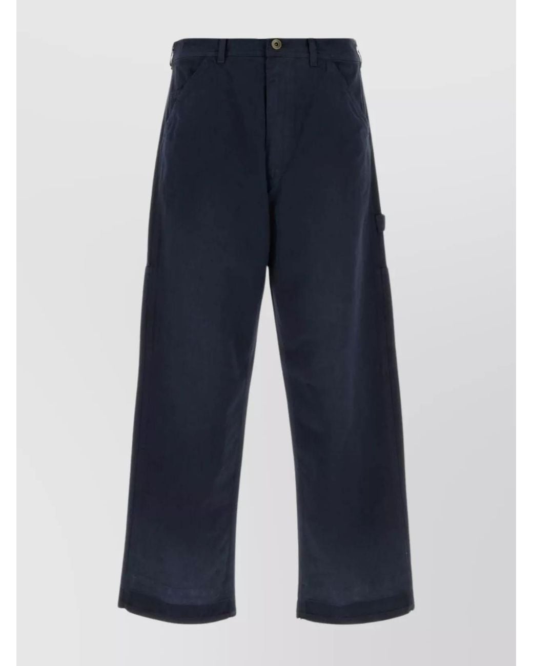 Maison Margiela Blue Cotton Pinstriped Wide-Leg Jeans for men